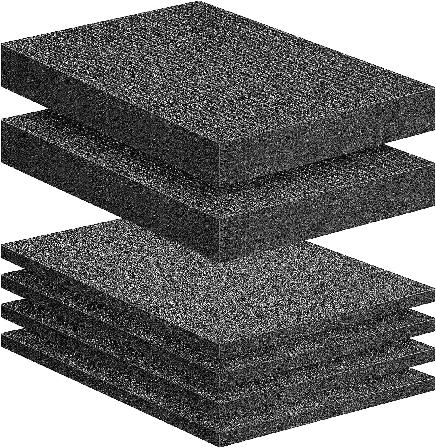 DECOHS 6 Pcs Pick Apart Foam Insert - 2 Size Pick and Pluck Sheets - Pre Cubed Pads for Cases, Toolbox, Game Box, Camera Storage Drawer