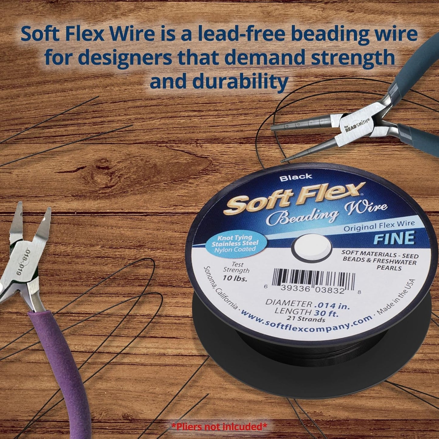 Soft Flex 21 Strand Beading Wire - Fine 0.14 Diameter - 30 Feet Design Wire