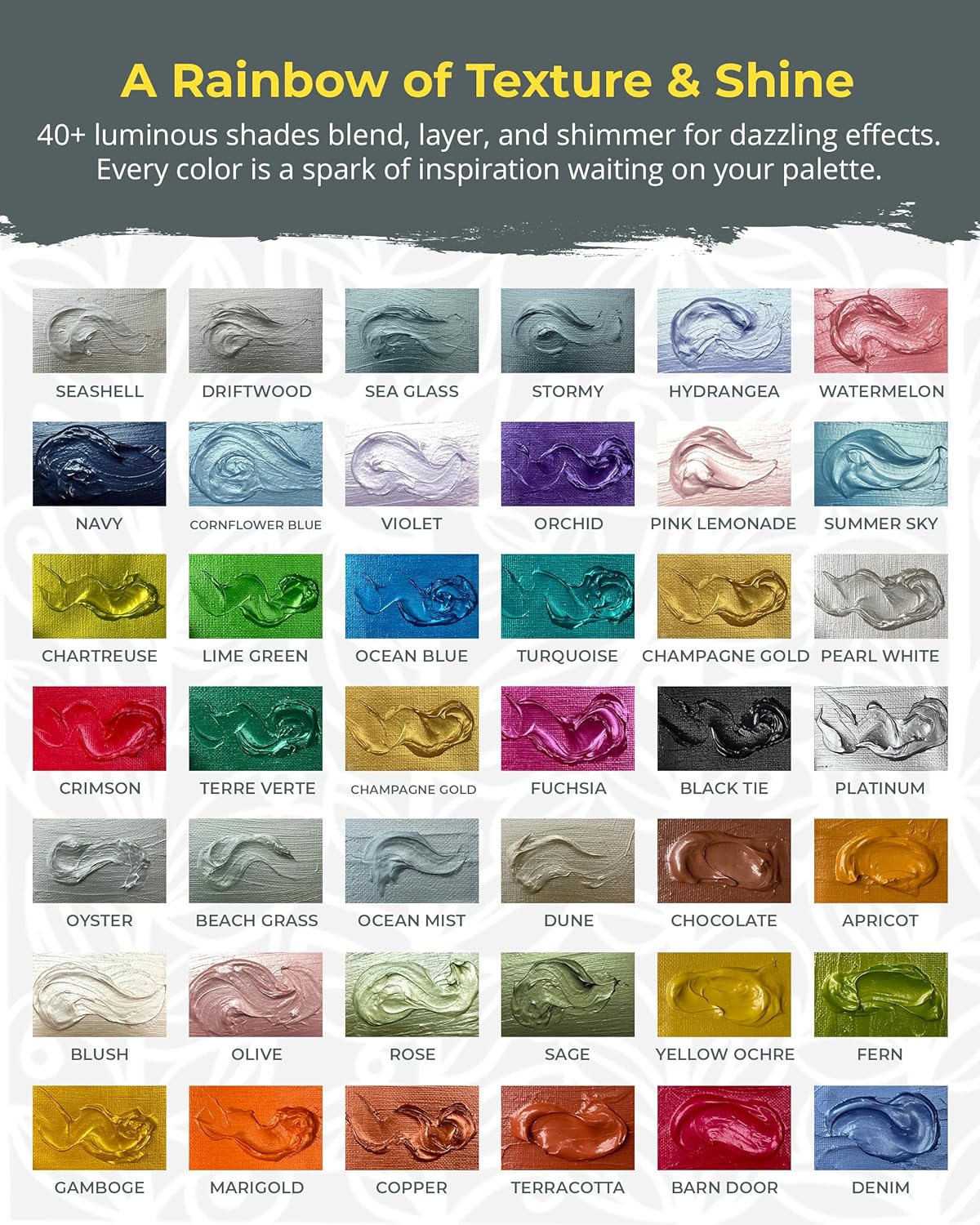 The Crafter's Workshop Stencil Butter - Coastal Acrylic Paint Set - Boutique Metallic Texture Paste for Art, Canvas, Journals, & Cards - 4 x 2oz Jars