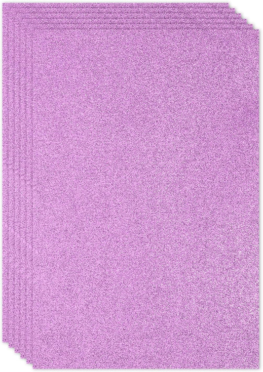 PATIKIL 2mm(1/10") Thick Non Adhesive Glitter Foam Sheet 16x24inch(40x60cm) Dark Purple, EVA Shiny Foam Board for Craft, 6 Pcs
