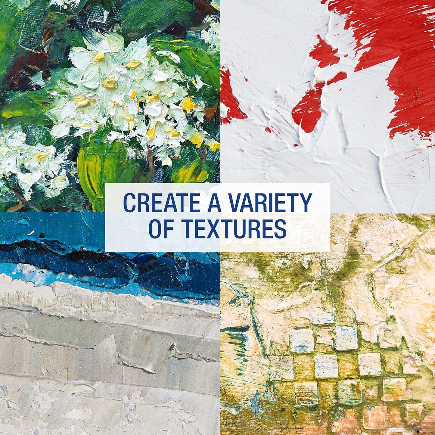 U.S. Art Supply Acrylic Modeling Paste - 16.9oz (500ml) Lightweight, Flexible, Mixable, Sandable, and Archival-Safe