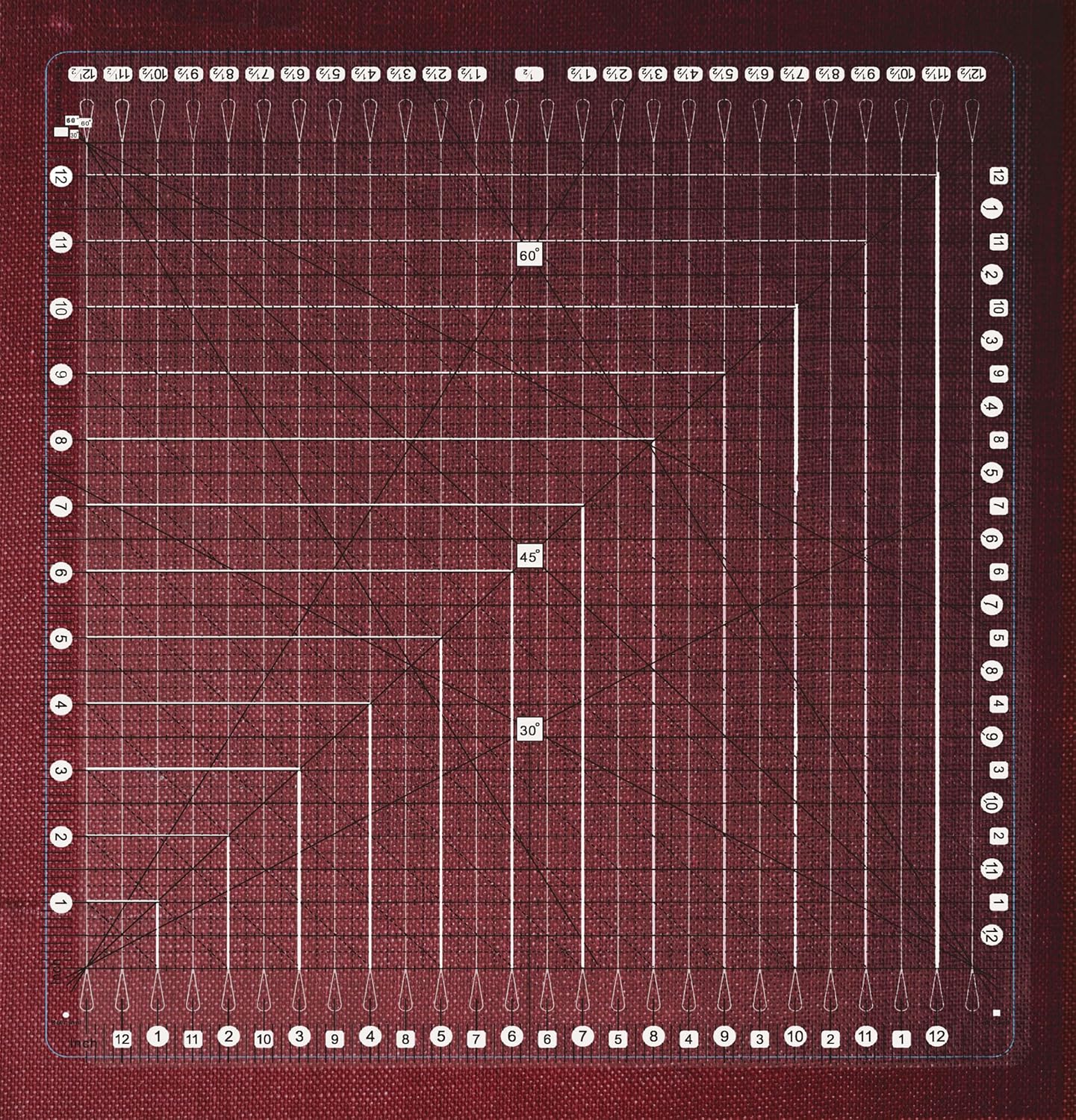 Quilting Ruler- 12.5 * 12.5" Slotted Rulers for Quilting and Sewing Quilt Strip Rulers for Fabric Precise Cutting