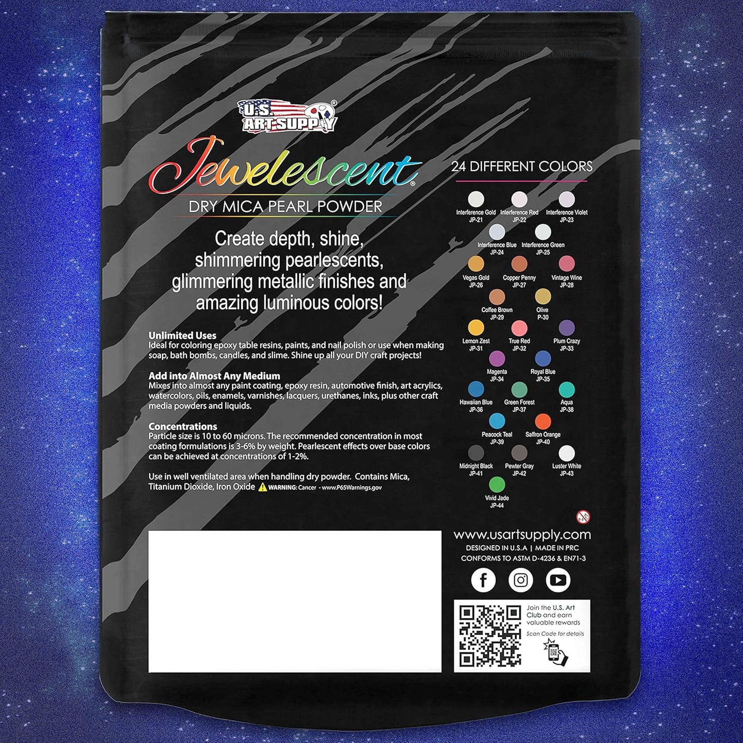 U.S. Art Supply Jewelescent Mica Pearl Pigment Powder, Interference Vintage Wine 3.5 oz (100g) Pouch - Cosmetic Grade, Epoxy Resin Color Pigment, Mica Powder for Resin, Soap, Slime, Candle Dye, Art