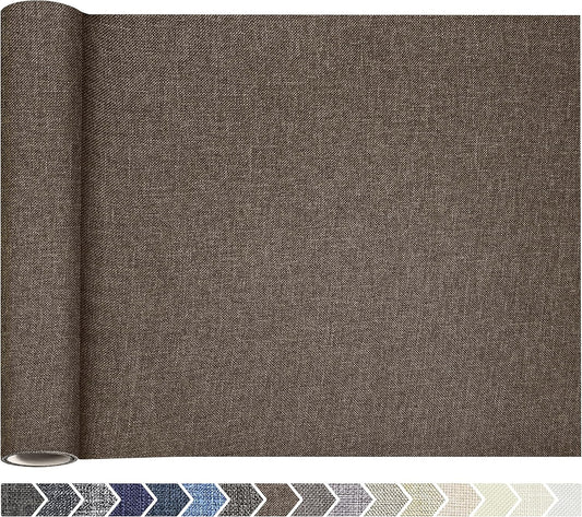 Fine Linen Repair Patches, Self-Adhesive Linen Fabric Patches, 12X40 inch Extra Size, Multi Color, Can be Used for Linen Sofa Repair and Linen Clothes Repair(12" x 40",Brown 1.0)