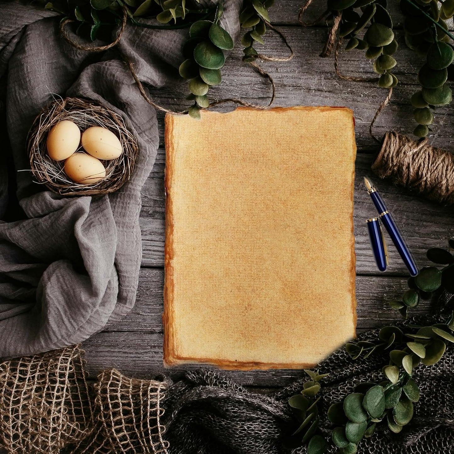 50 Pack Cotton Watercolor Paper with Deckle Edge 200 GSM Rough Textured Watercolor Paper for Writing