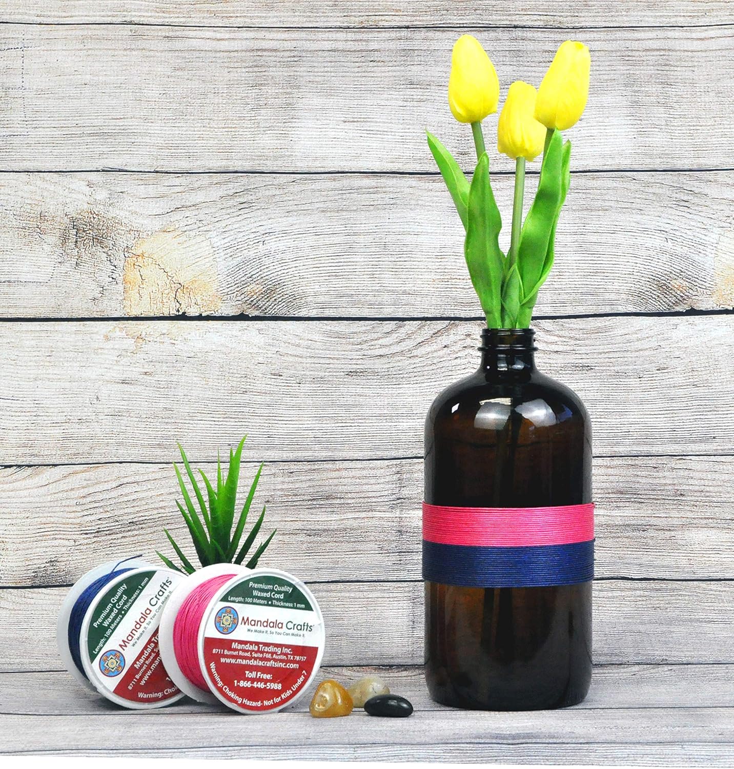 Mandala Crafts 1.5mm 109 Yards Orange Cotton Waxed Cord for Jewelry Making Bracelet Cord Waxed String - Beading String Thread Jewelry Cords for Necklaces String