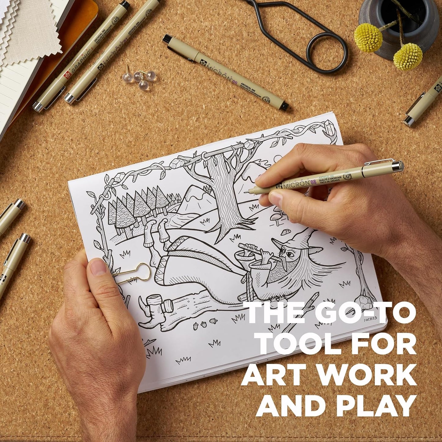 SAKURA Pigma Micron Fineliner Pens - Archival Black Ink Pens - for Writing or Drawing for Artists, Crafters & DIY Gifts Projects - Assorted Point Sizes - 8 Count