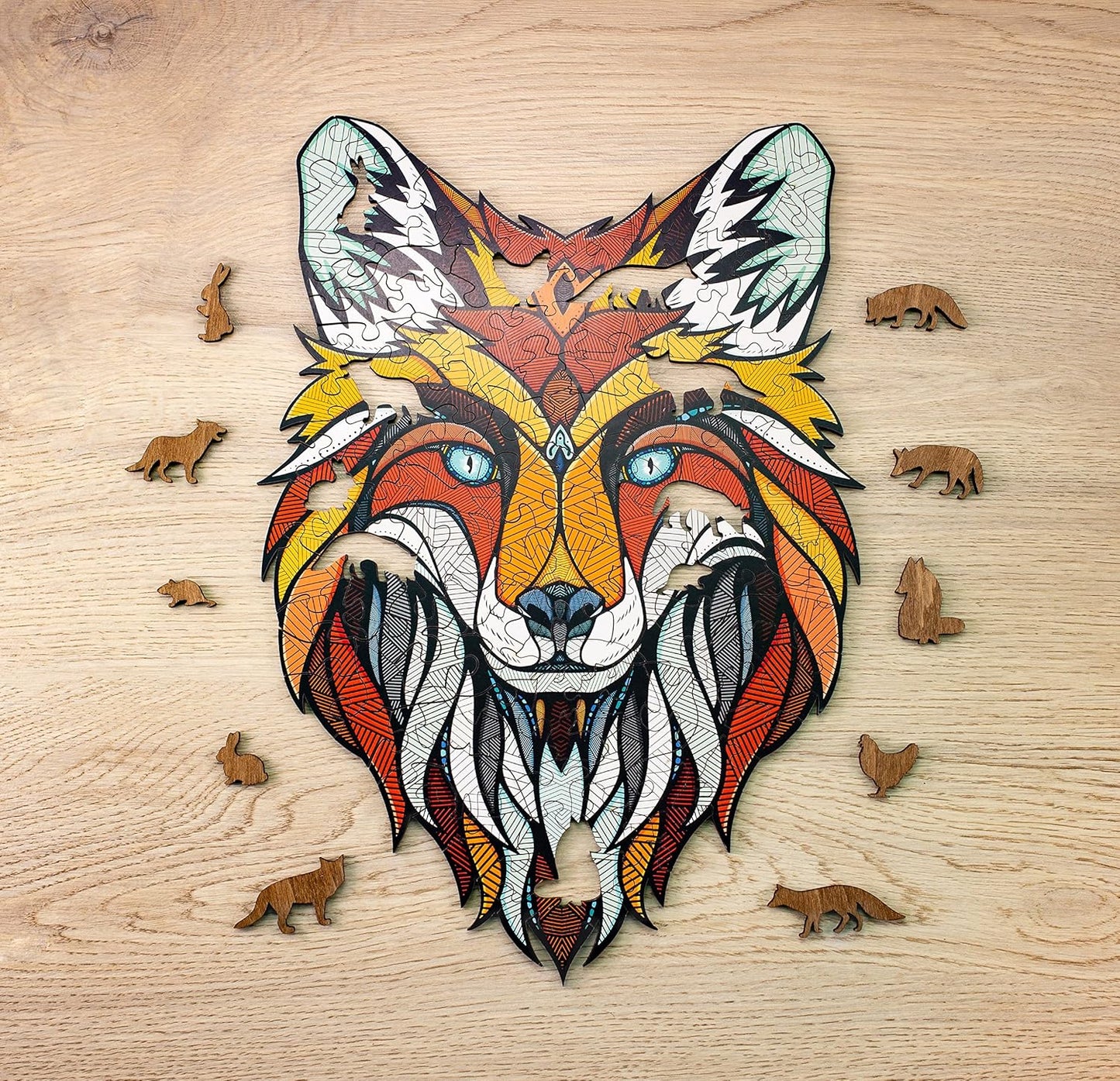 EWA Home Décor – Fox Small 90 Pieces – Wooden Jigsaw Puzzle for Adults – Perfect for Artistic Home Decoration and Mindful Relaxation